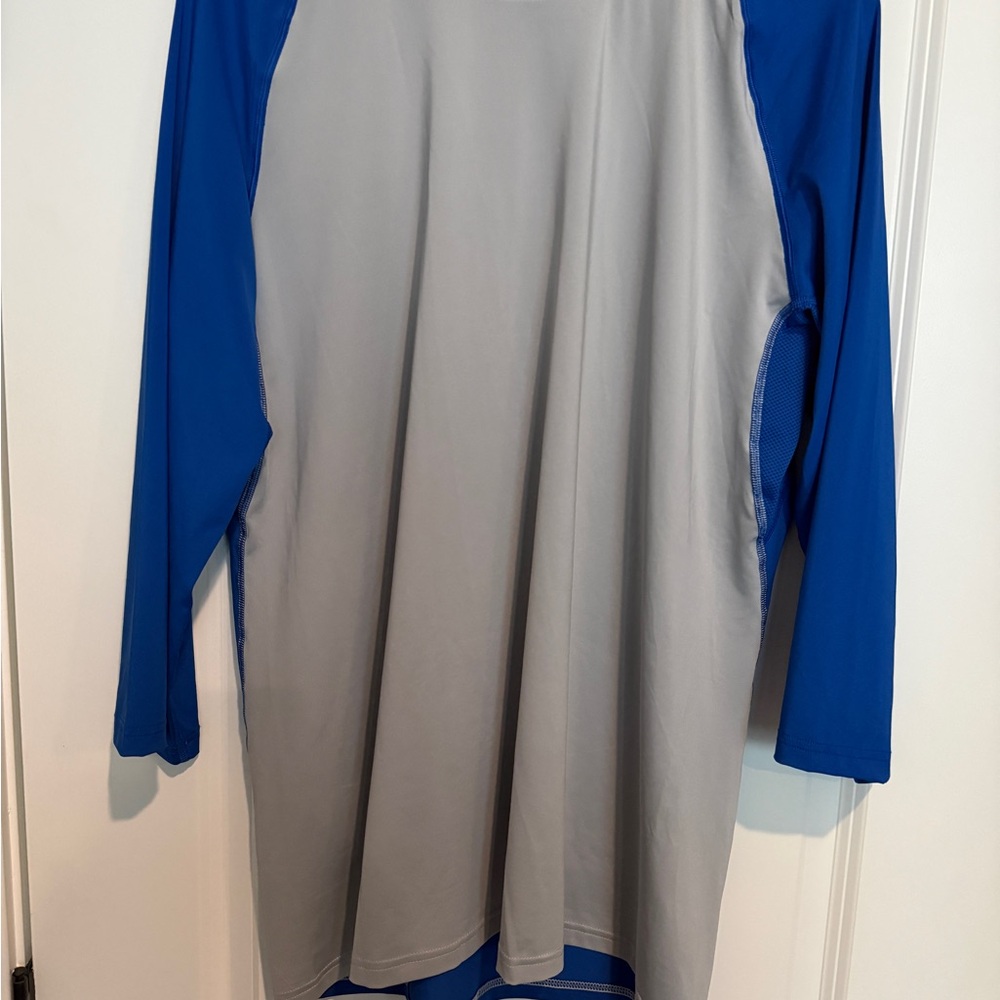 NWOT Nike Men’s Pro Dri-FIT Shirt w/ 3/4 sleeve, Gray/Blue